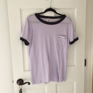 Pink VS, Purple Shirt